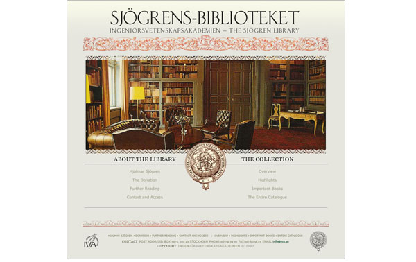 Sjögrens-bibliotekets indexsida